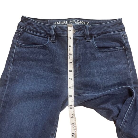 American Eagle Outfitters Dark Wash Skinny Jeans Size 2 Long - Picture 9 of 16